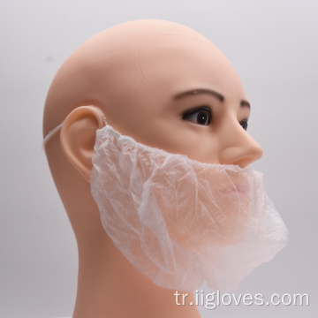 Tek kullanımlık dokuma olmayan yüz örtüsü sakal ağ